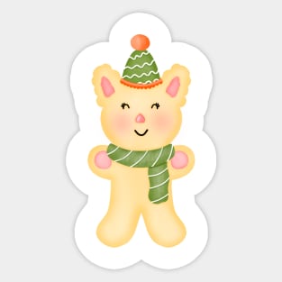 Cute christmas teddy bear Sticker